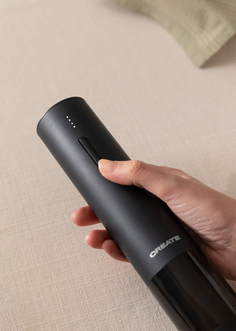 Abridor de Vino Acero - Sacacorchos Eléctrico Con Accesorios - Negro