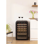 Winecooler Retro XL - Refroidisseur À Vin Électrique De Style Rétro Pour 45 Bouteilles - Noir