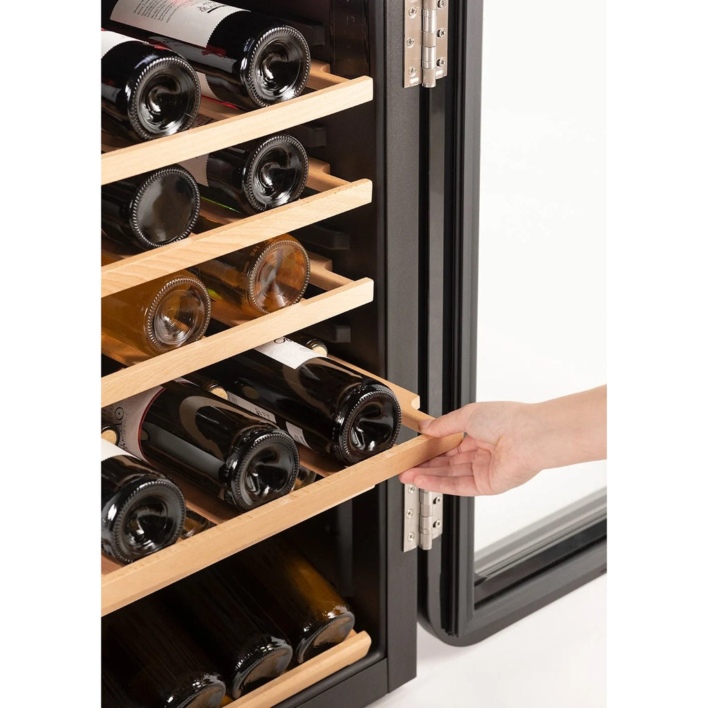 Winecooler Retro XL - Refroidisseur À Vin Électrique De Style Rétro Pour 45 Bouteilles - Noir