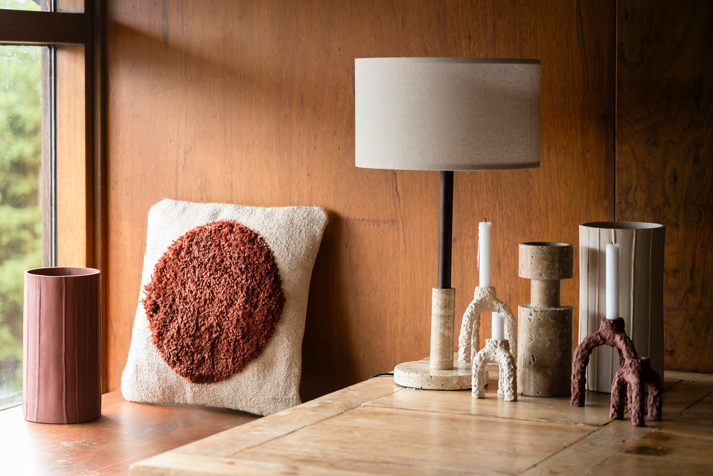 Jackon - Table Lamp - Travertine - Beige