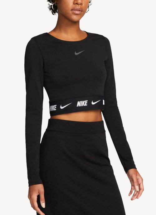 Nike - Tee-Shirt Croc Top - Black,White - Femme