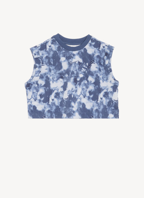 Nike - Tee-Shirt Jersey Wavy Dye - Gridiron,Diffused Blue - Femme