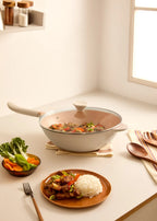 Wok Studio - Wok En Aluminium Moulé Avec Revêtement Céramique - Sable