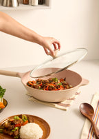 Wok Studio - Wok En Aluminium Moulé Avec Revêtement Céramique - Sable