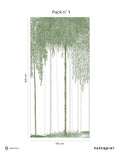 Woods Mural - Forest Green