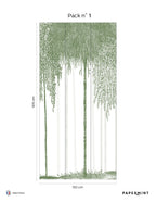 Woods Mural - Forest Green