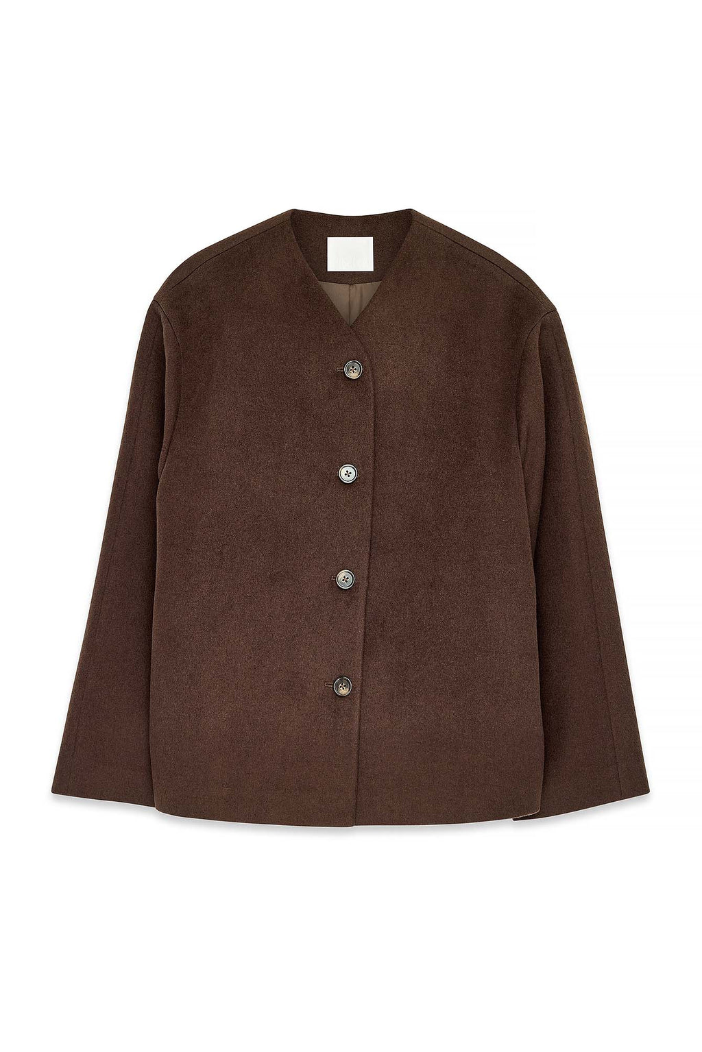 Cappotto Wool Blend Scarf Detail Short - Marrone