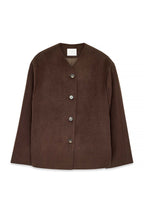 Cappotto Wool Blend Scarf Detail Short - Marrone