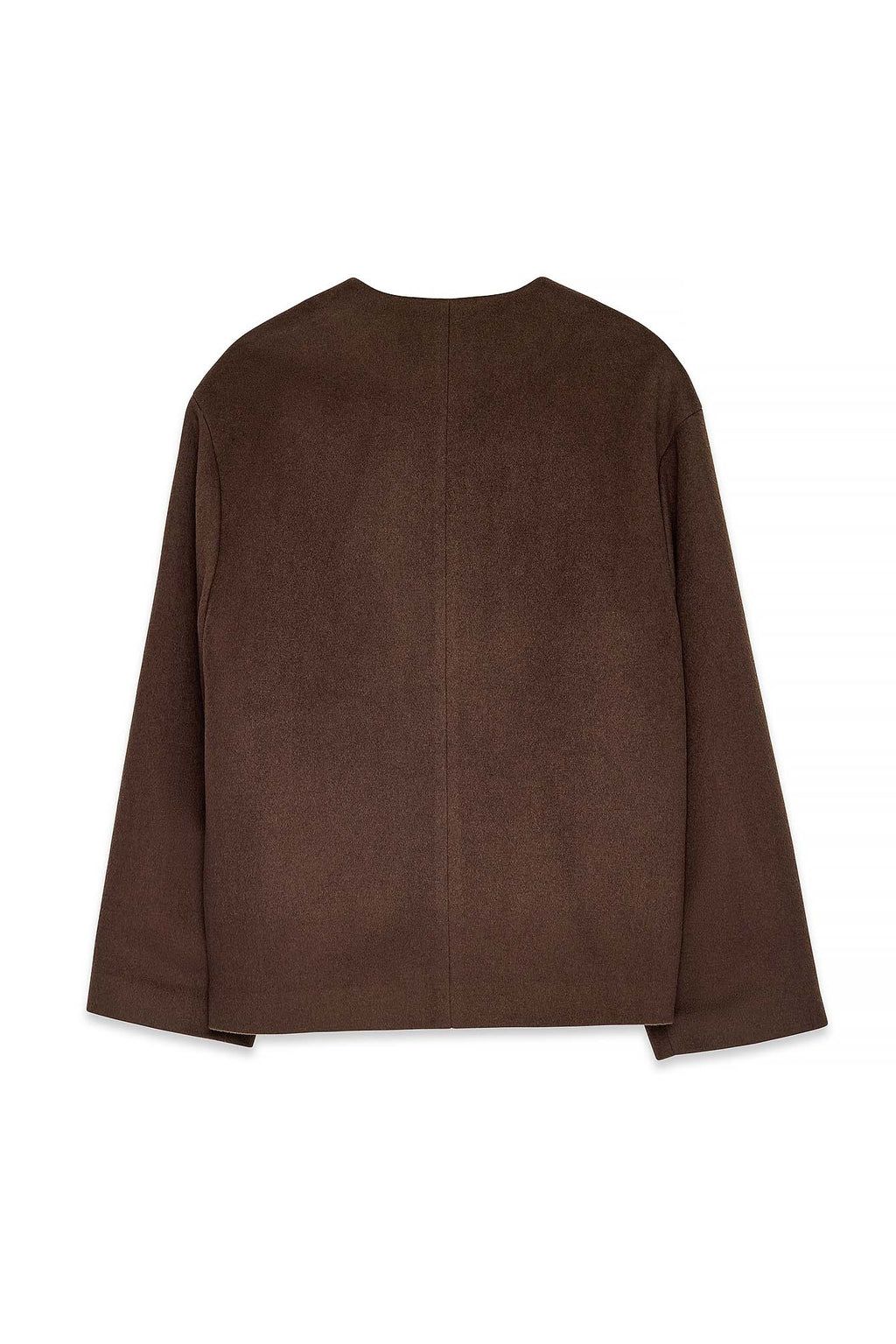 Cappotto Wool Blend Scarf Detail Short - Marrone
