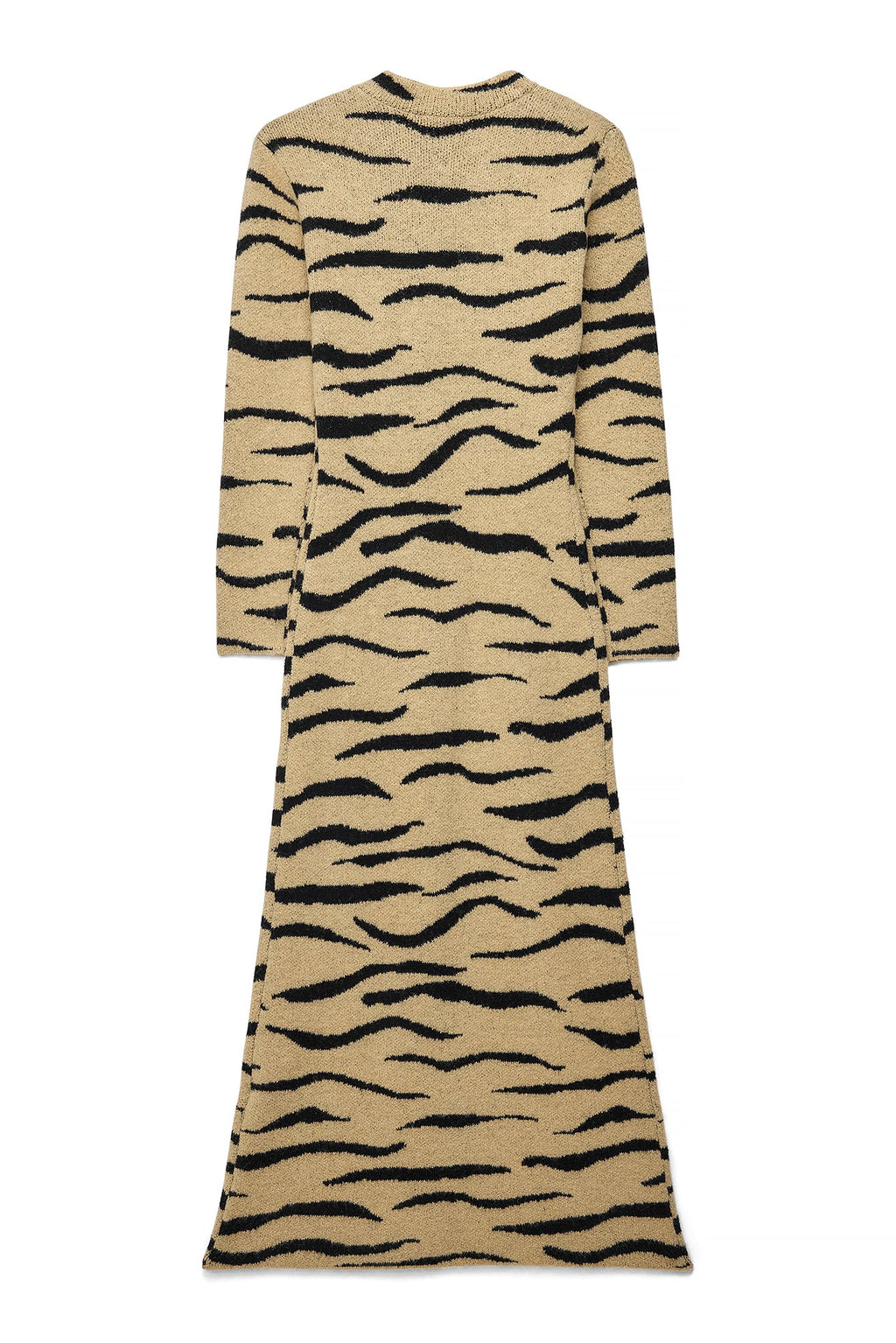 Robe Longue En Maille De Laine Mélangée Multicolore