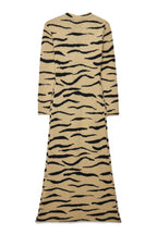 Robe Longue En Maille De Laine Mélangée Multicolore