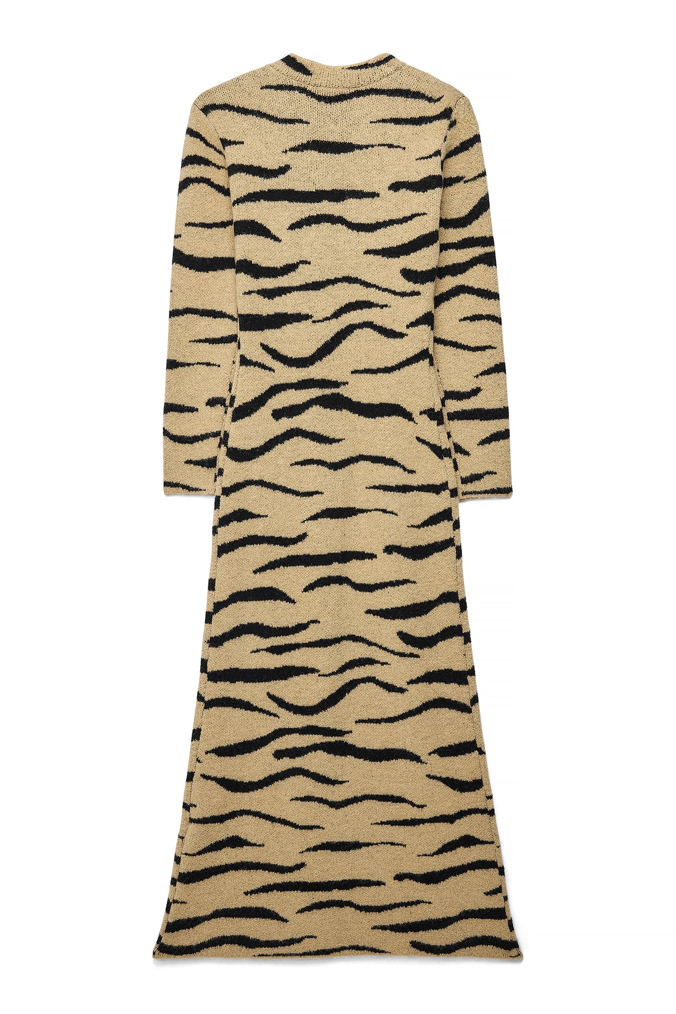 Robe Longue En Maille De Laine Mélangée Multicolore