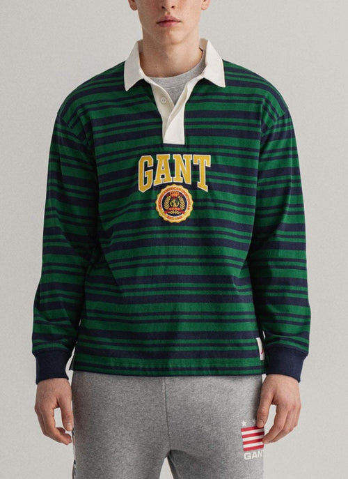 Gant - Polo World Crest Heavy Rugger - Forest Green - Homme