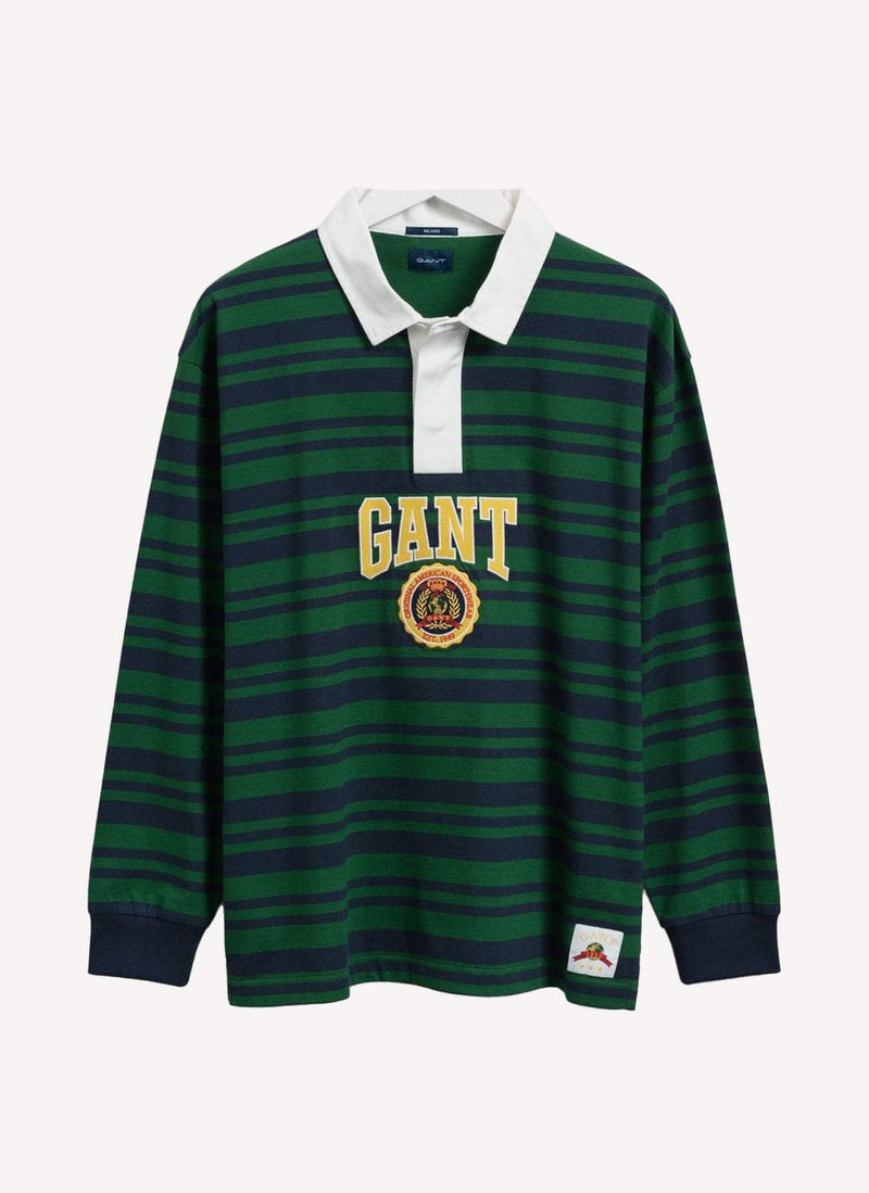 Gant - Polo World Crest Heavy Rugger - Forest Green - Homme