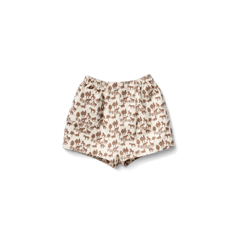 Shorts con estampado de caballos Trude - Selección Soor Ploom disponible en amaetc.com, concept store ecológico para niños