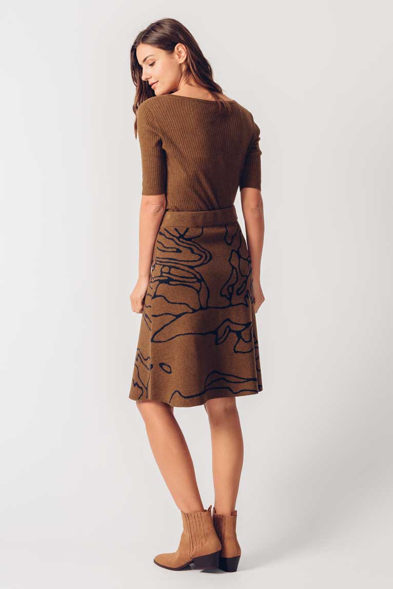 Arane Long Skirt - Brown