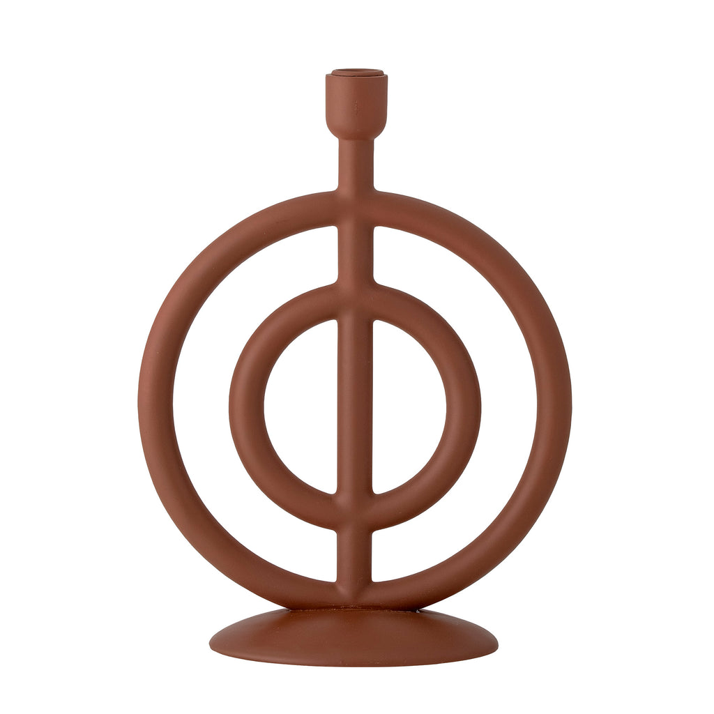 Flikka - Candle Holder - Brown - Polyresin
