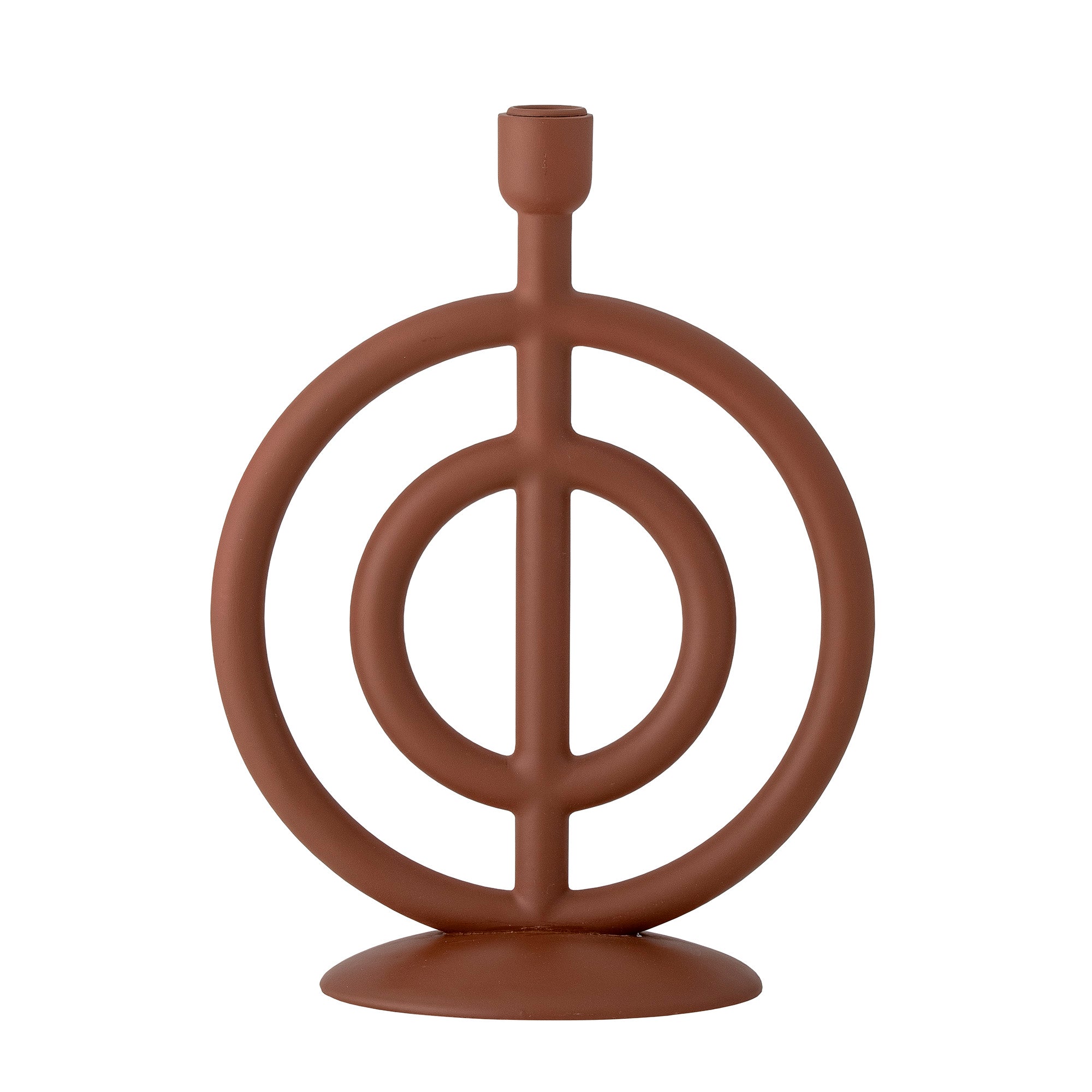 Flikka - Candle Holder - Brown - Polyresin