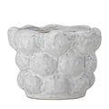 Dieter - Lot de 4 Cache-Pots - Blanc - Grès