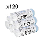 120 Sacs Poubelles Résistants Biny - 50L - Blanc