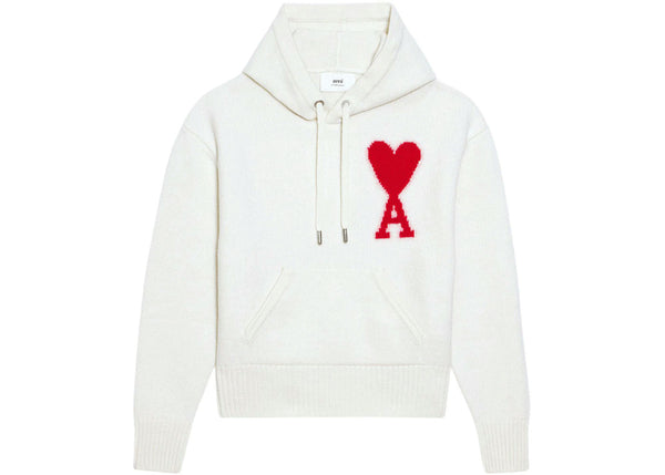 Wollen trui - Ami Paris - Wit / Rood