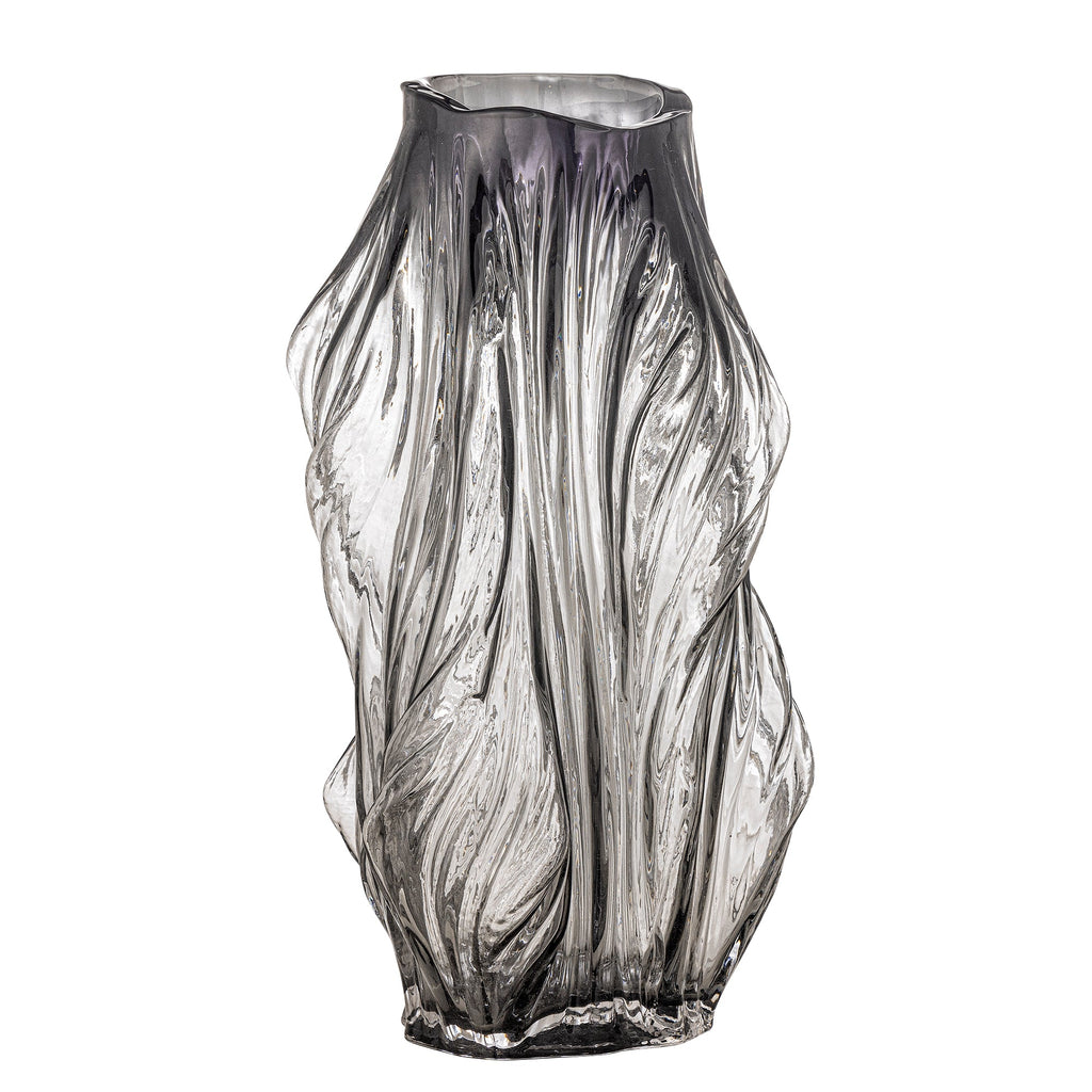 Tulla - Set of 2 Vases - Grey - Glass