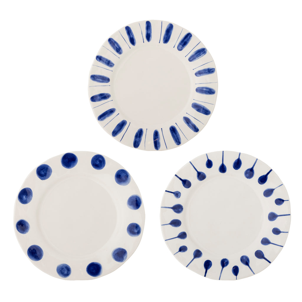 Linora - Assiette - Bleu - Grès