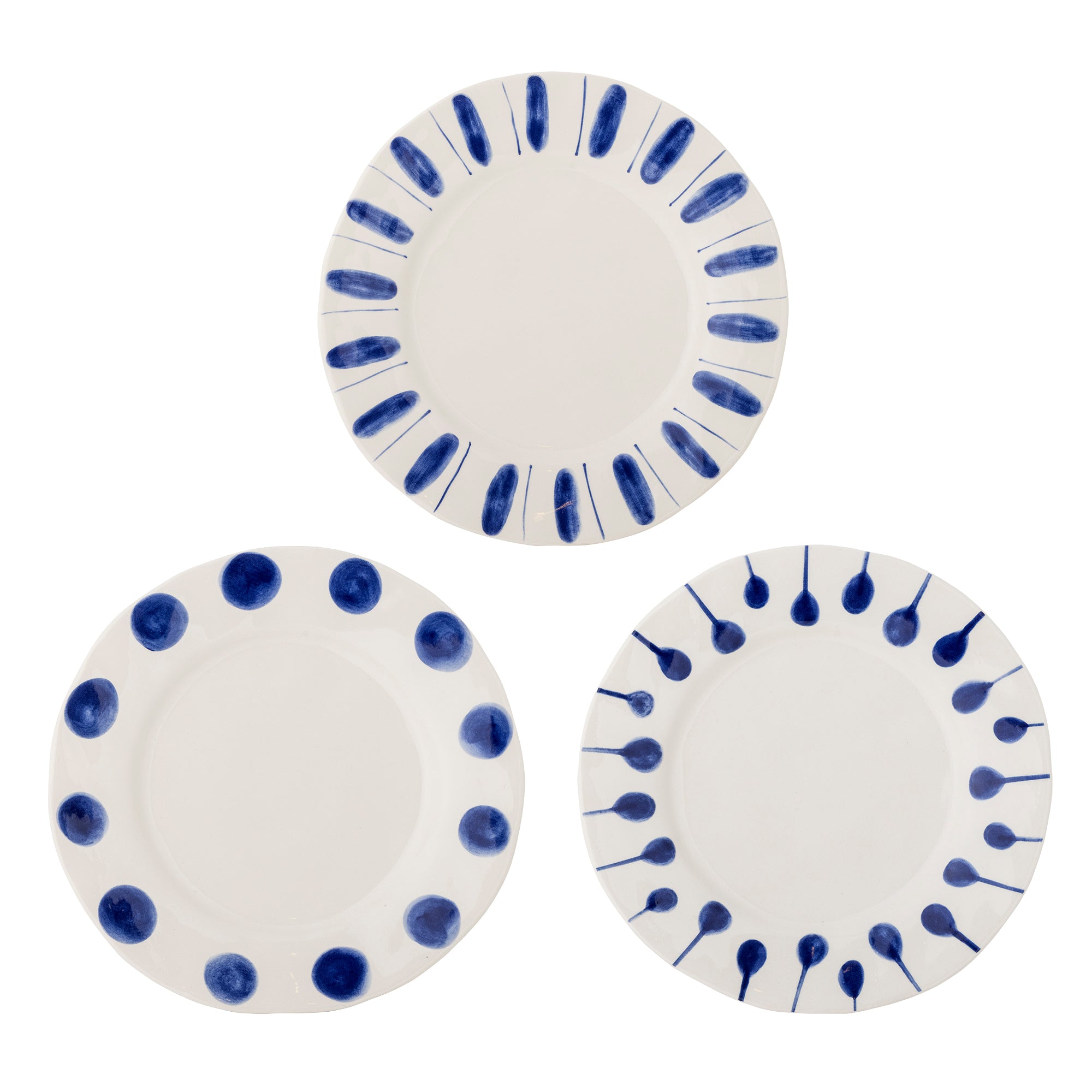 Linora - Assiette - Bleu - Grès
