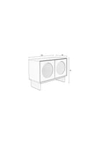 Twin 2 Doors - Sideboard - Acacia wood - Gray