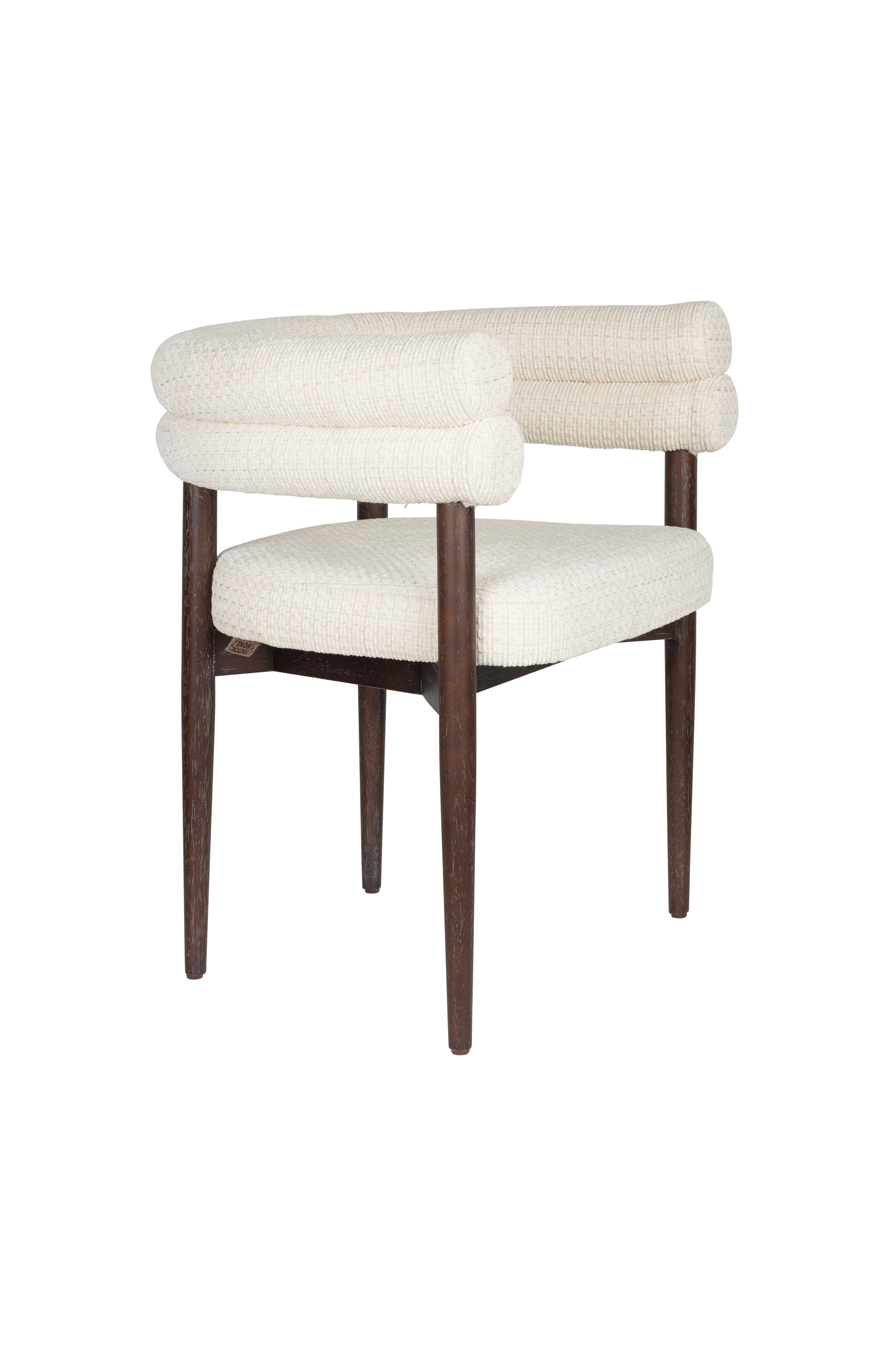 Sela - Dining Chair - Fabric - White/Off-White