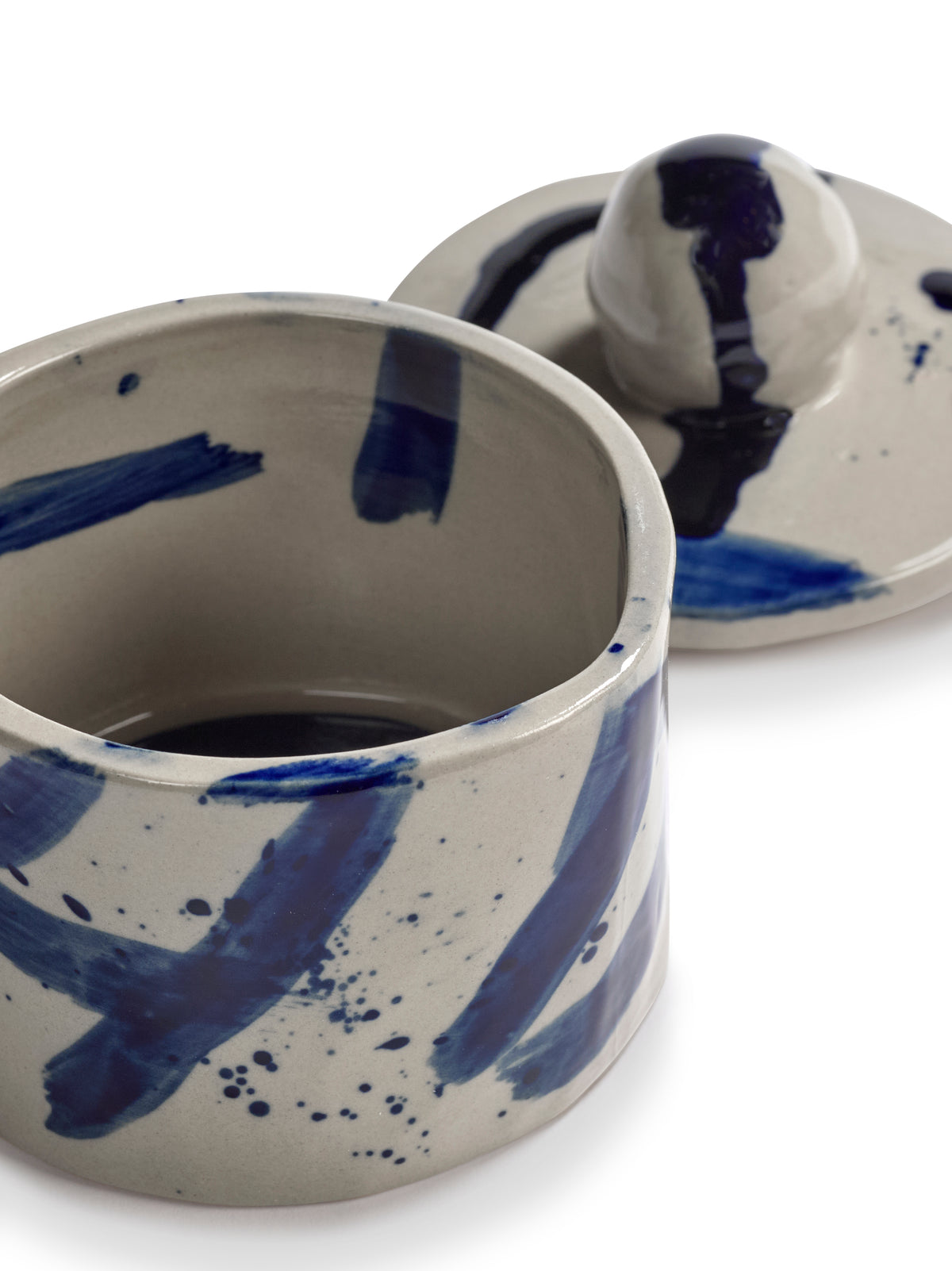 Sophia - Boîte De Rangement 01 - Grès - Beige Bleu
