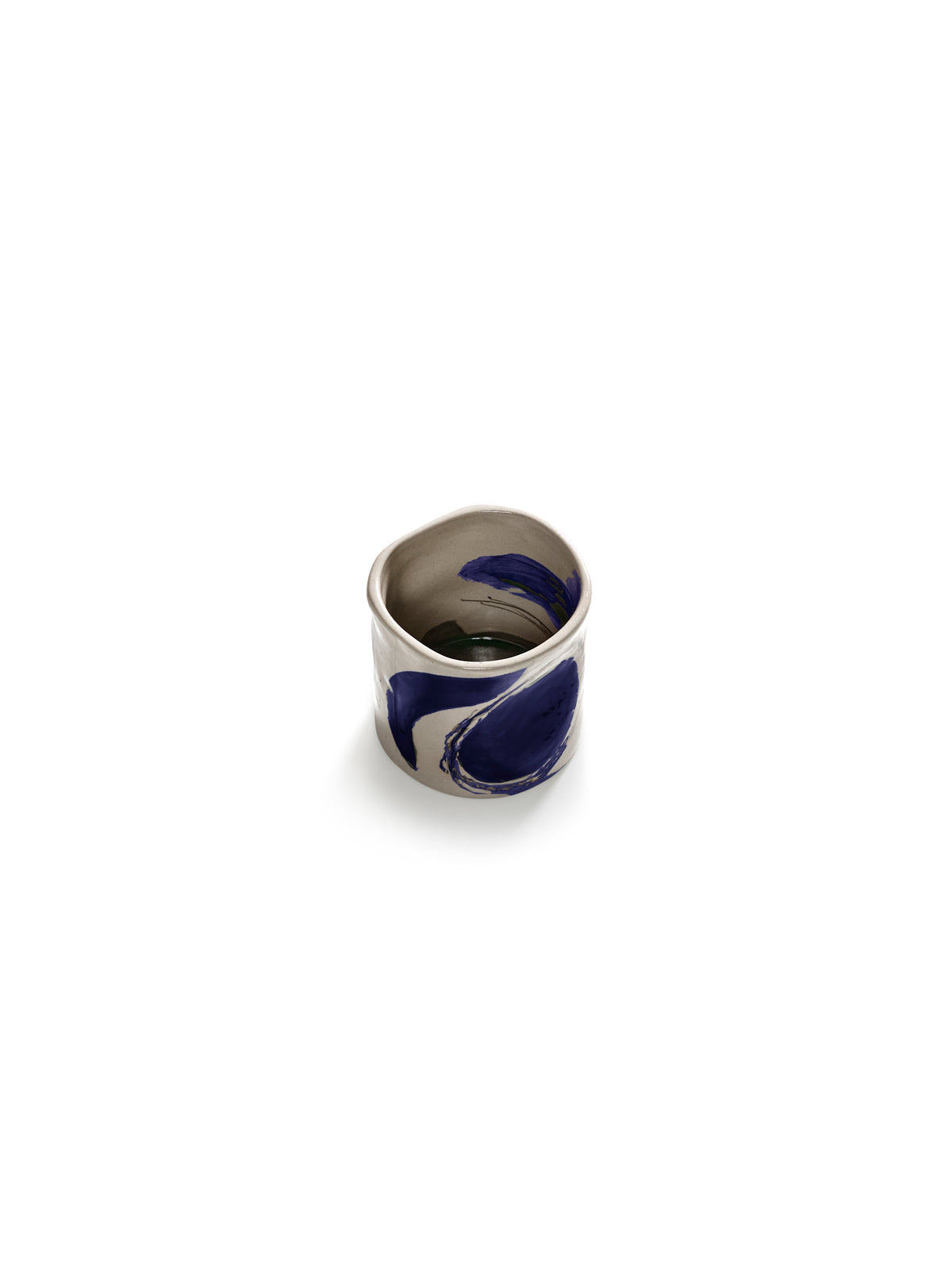 Sophia - Lot De 4 Tasses À Café - Grès - Beige Bleu