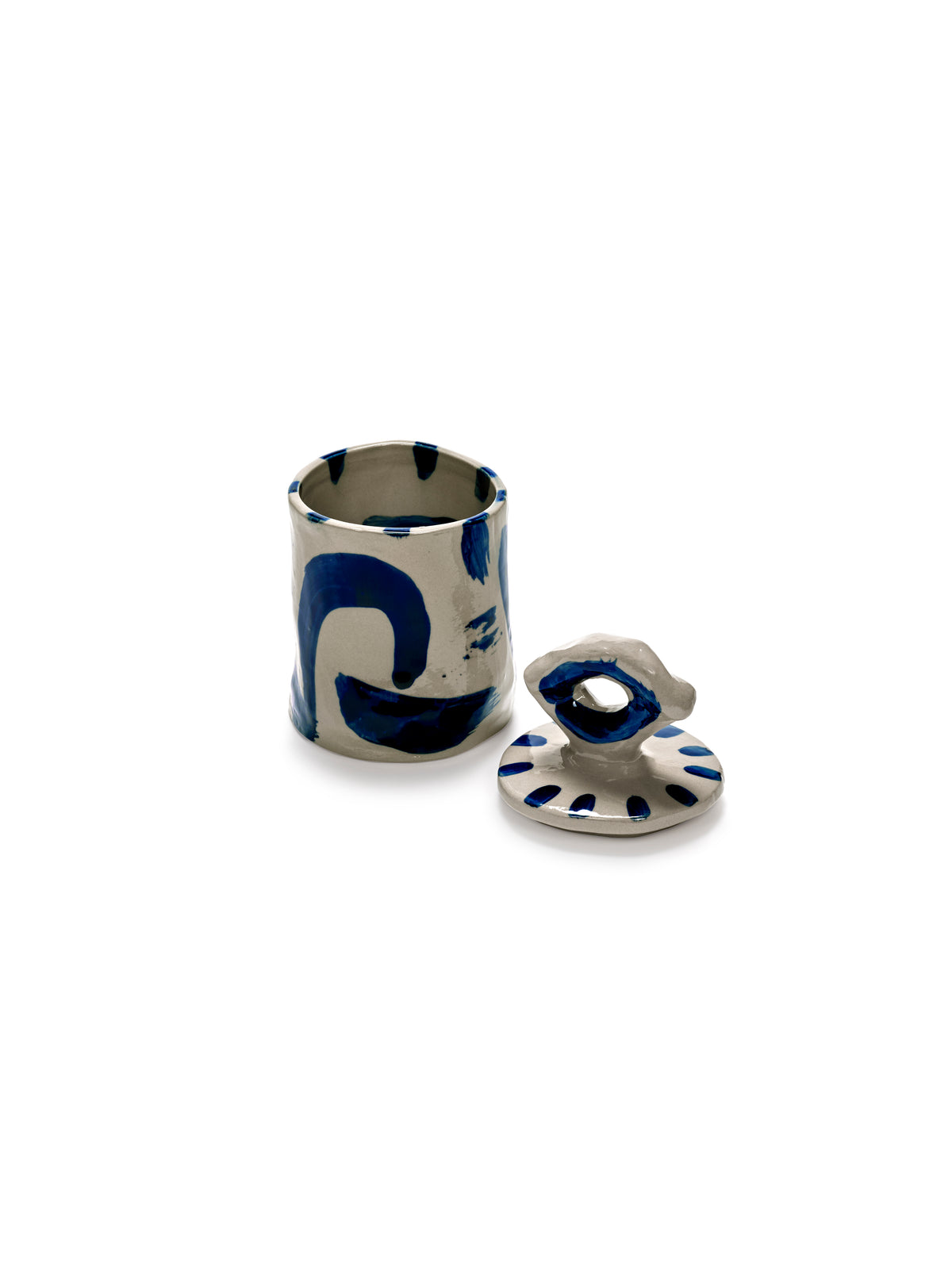 Sophia - Boîte De Rangement 03 - Grès - Beige Bleu