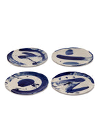 Sophia - Assiette De Petit-déjeuner (lot De 4) - Grès - Beige Bleu