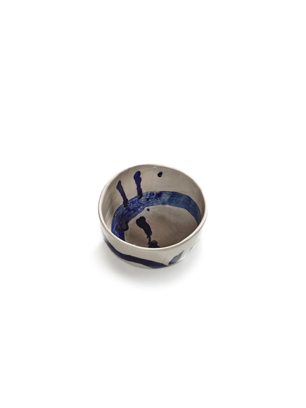Sophia - Lot De 2 Bols À Céréales - Grès - Beige Bleu