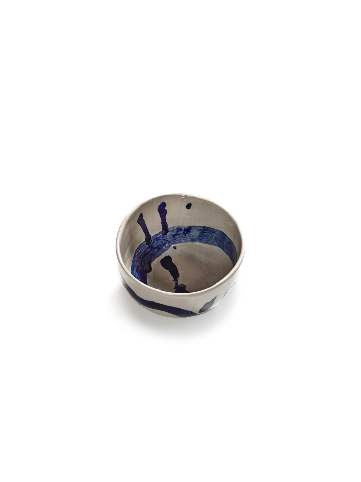 Sophia - Lot De 2 Bols À Céréales - Grès - Beige Bleu
