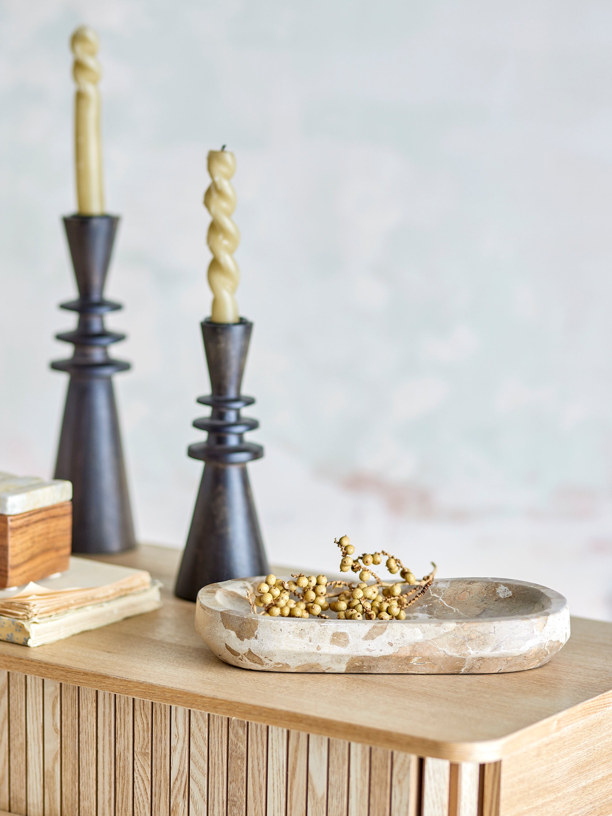 Shao - Set of 4 Trays - Natural - Marble