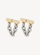 Rabanne - Boucles D'Oreilles Xl Link Chain - Argent / Or - Femme