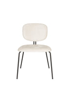 Button - Dining Chair - Polyester - Off White/Beige