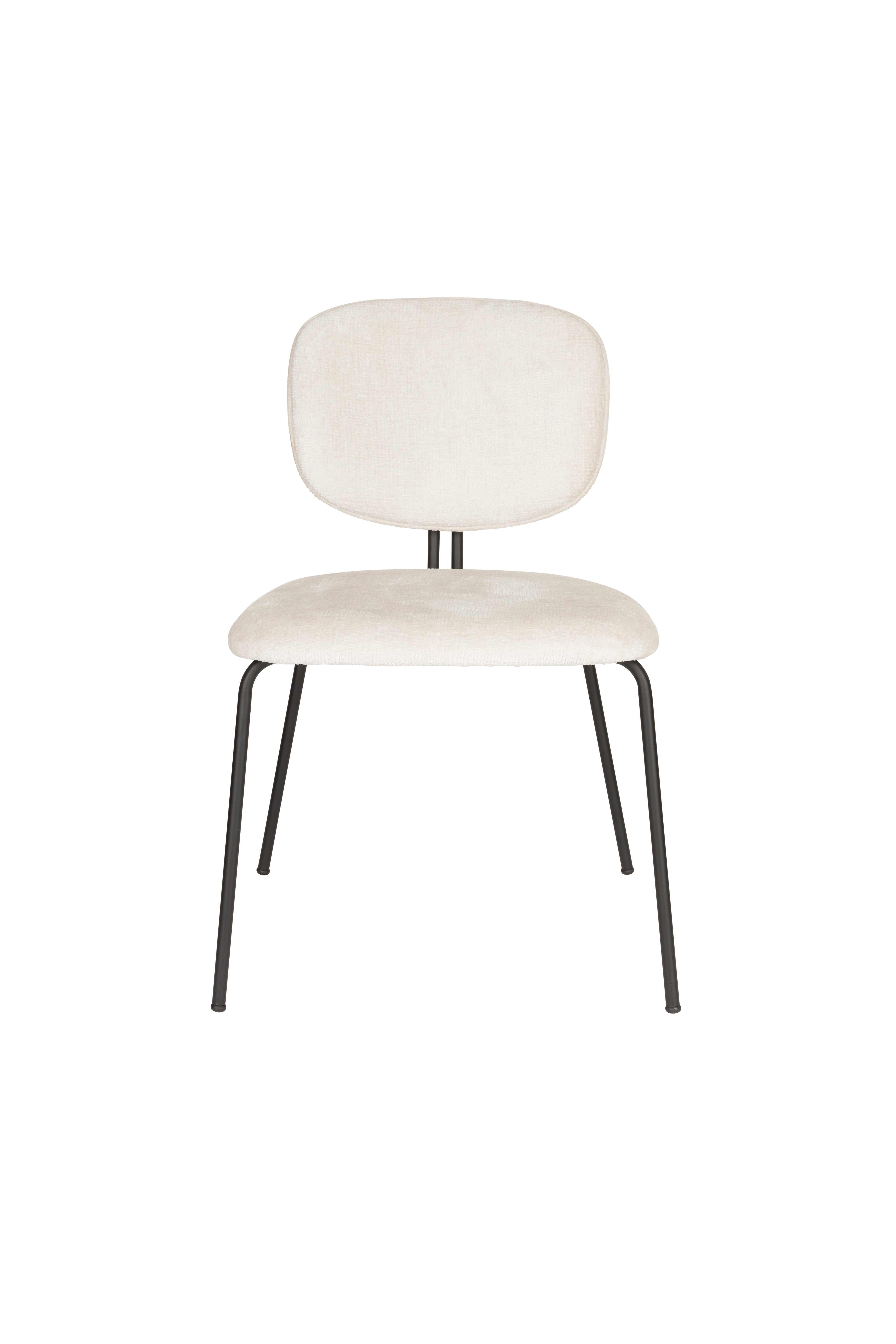 Button - Dining Chair - Polyester - Off White/Beige