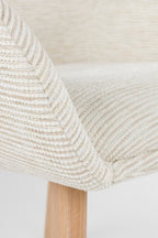 Loua - Dining Chair - Polyester - Off-White/Off-White