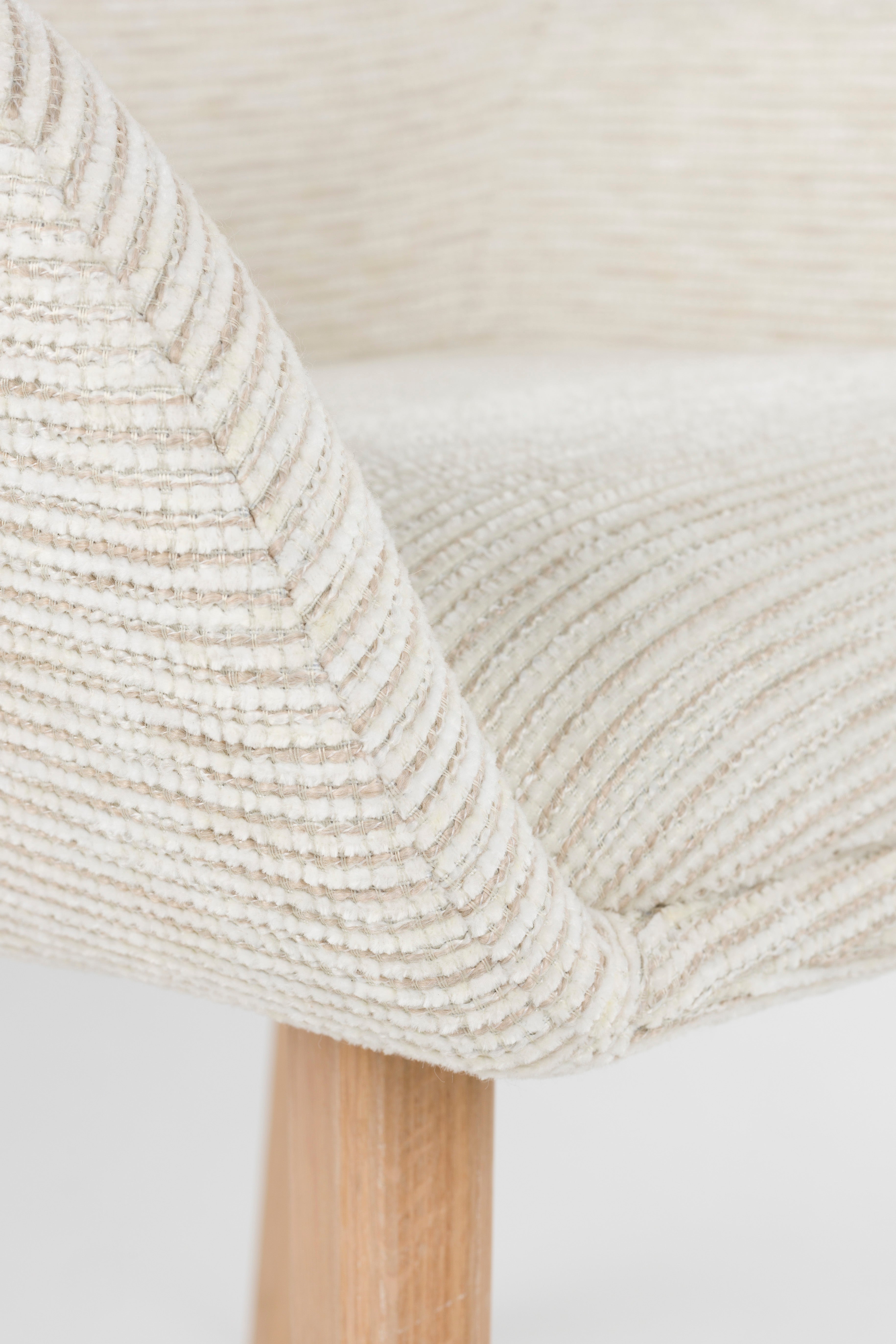 Loua - Dining Chair - Polyester - Off-White/Off-White