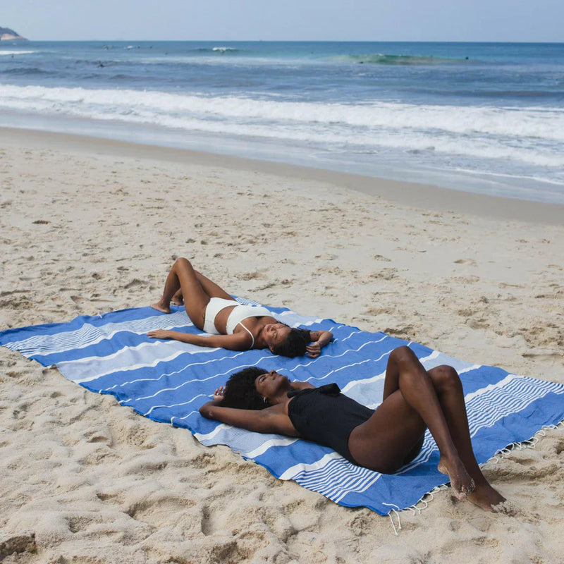 Fouta XXL Arthur Ocean Blue - 200 x 300 cm | Large Beach Towel | Sofa Throw