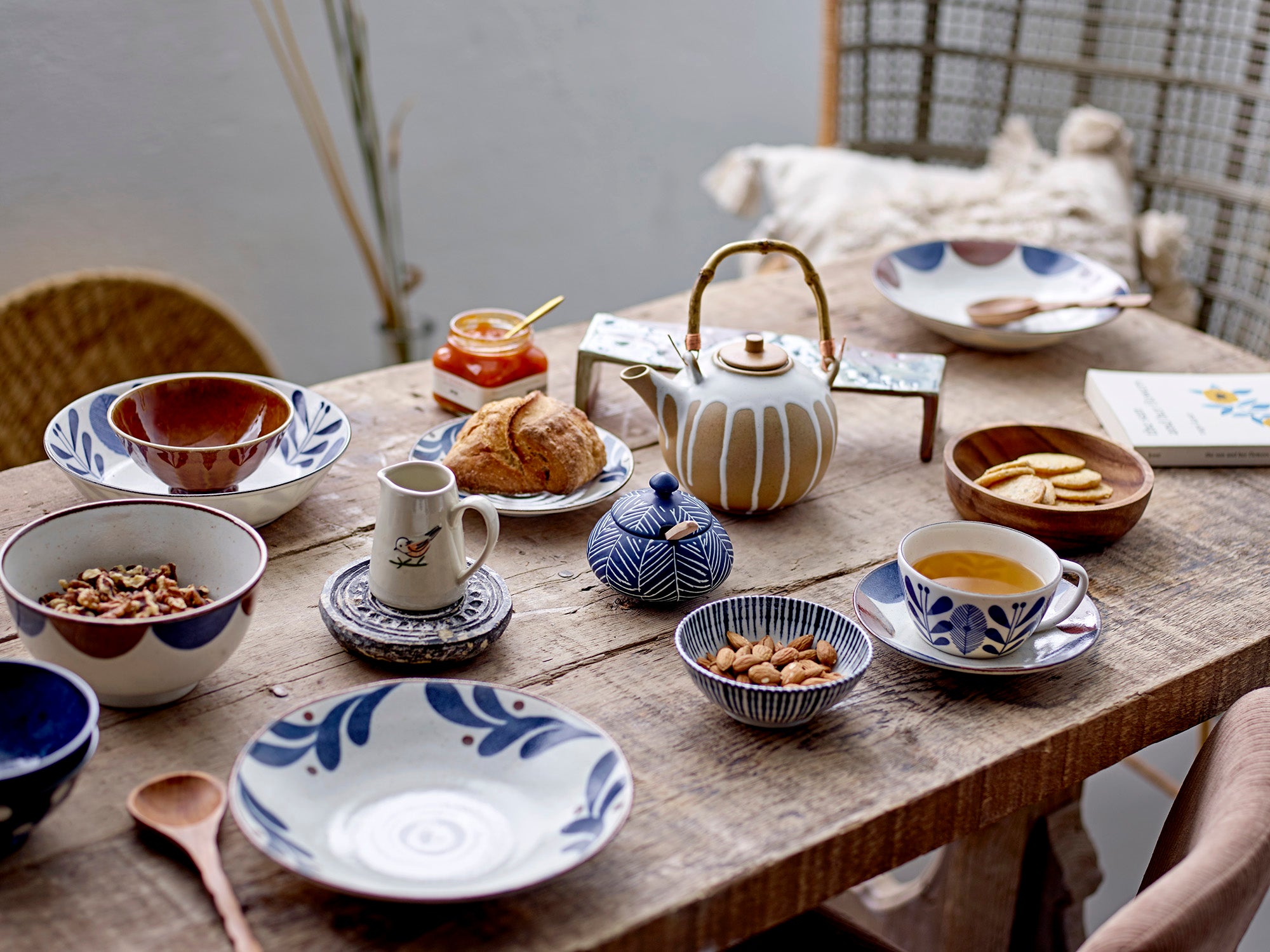 Camellia - Plato Hondo - Azul - Porcelana