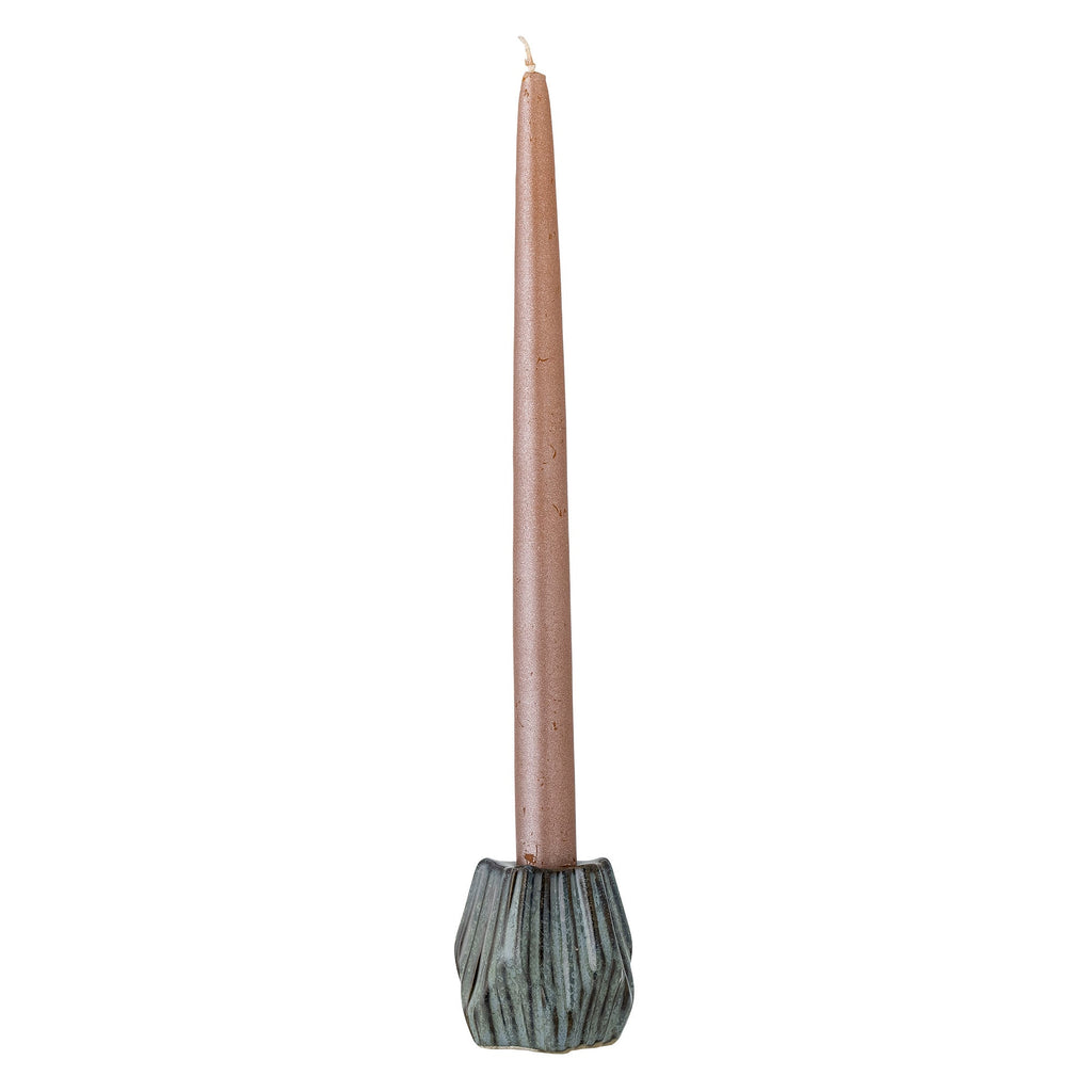 Hadya - Set of 12 Candle Holders - Blue - Stoneware