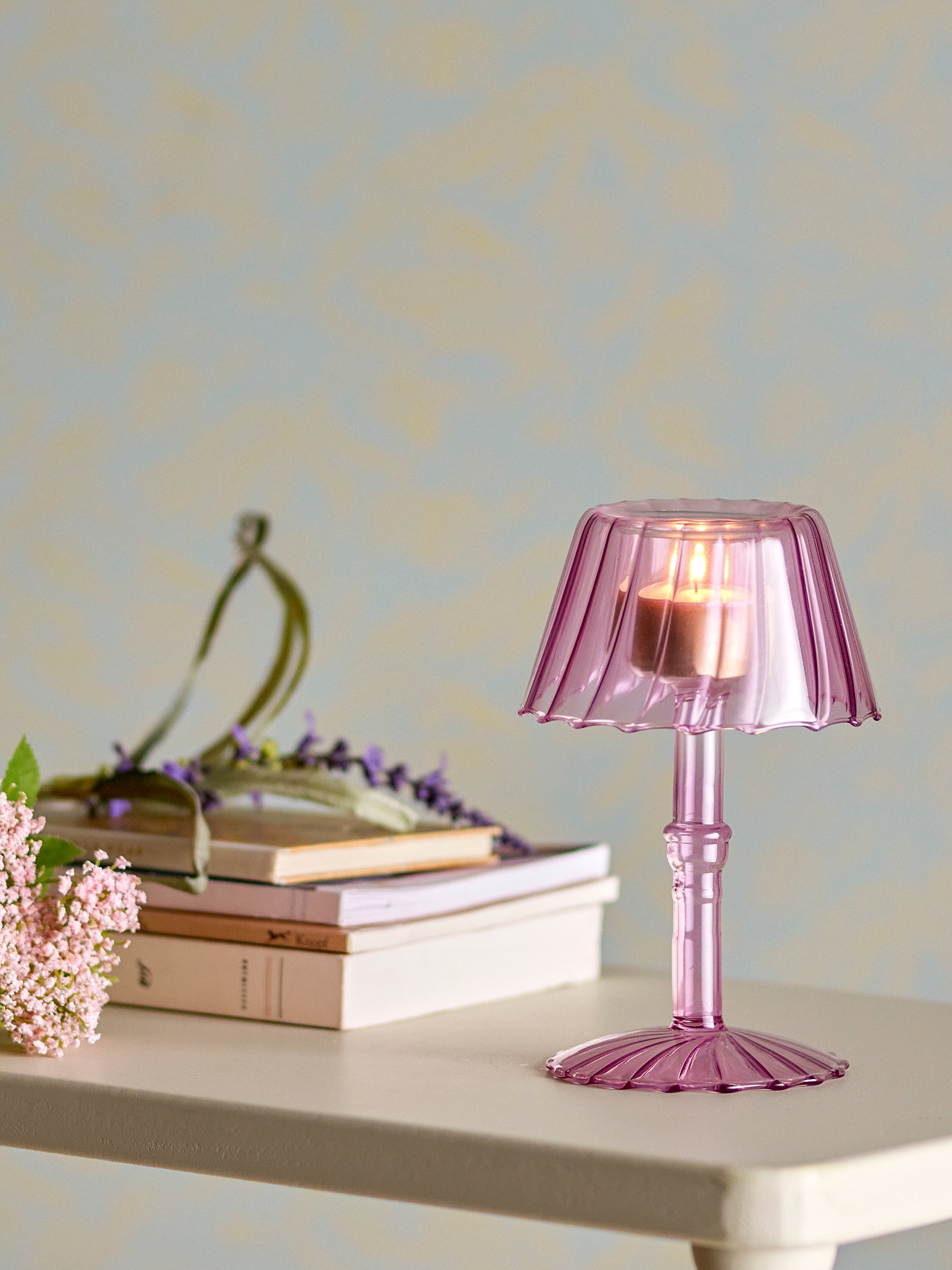Cisco - Set of 4 Tealight Holders - Dusty Pink - Glass