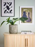 Benas - Deco Plant Pot - Grey - Cement