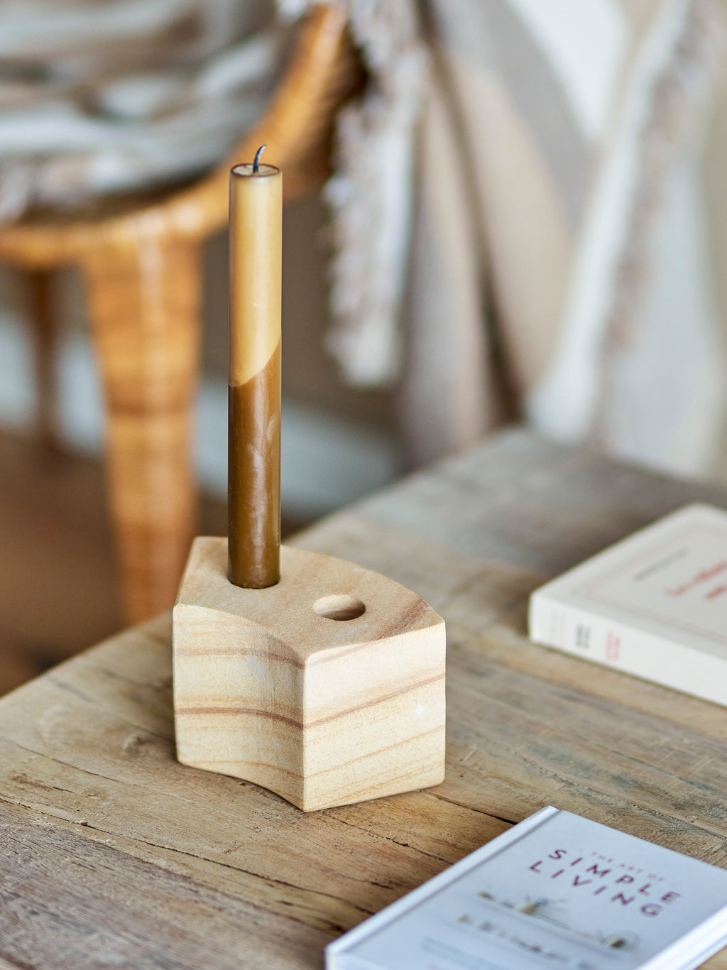 Florida - Candle Holder - Natural - Sandstone