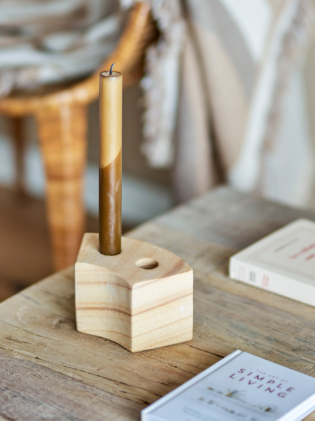 Florida - Set of 4 Candle Holders - Natural - Sandstone