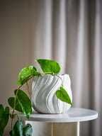 Isidora - Cache-Pot - Blanc - Grès